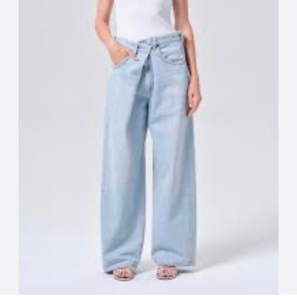 Agolde Vana Fold Jeans Cotton Sz. 23 Wide Leg